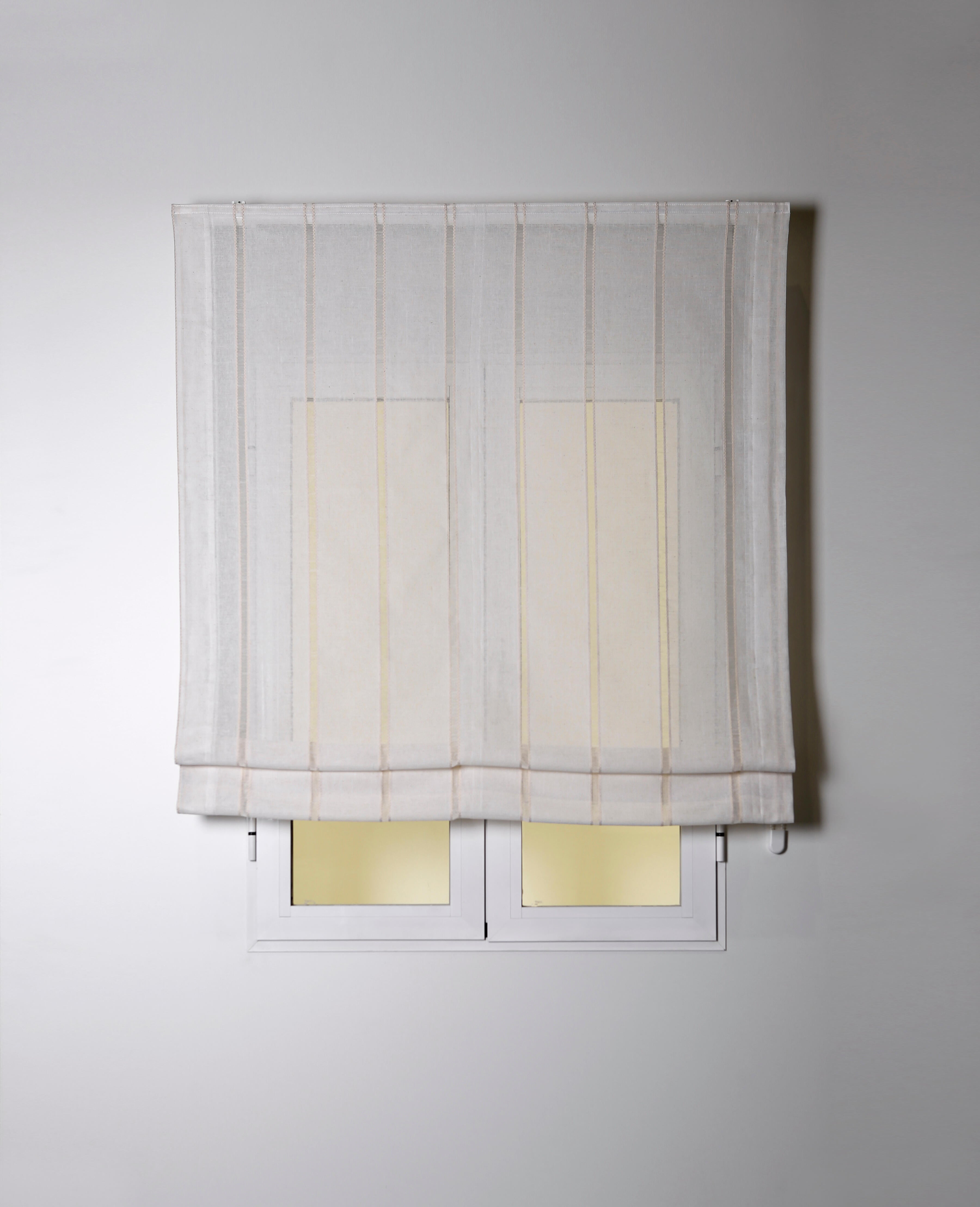 Estor plegable paqueto caños blanco de 75x175 cm