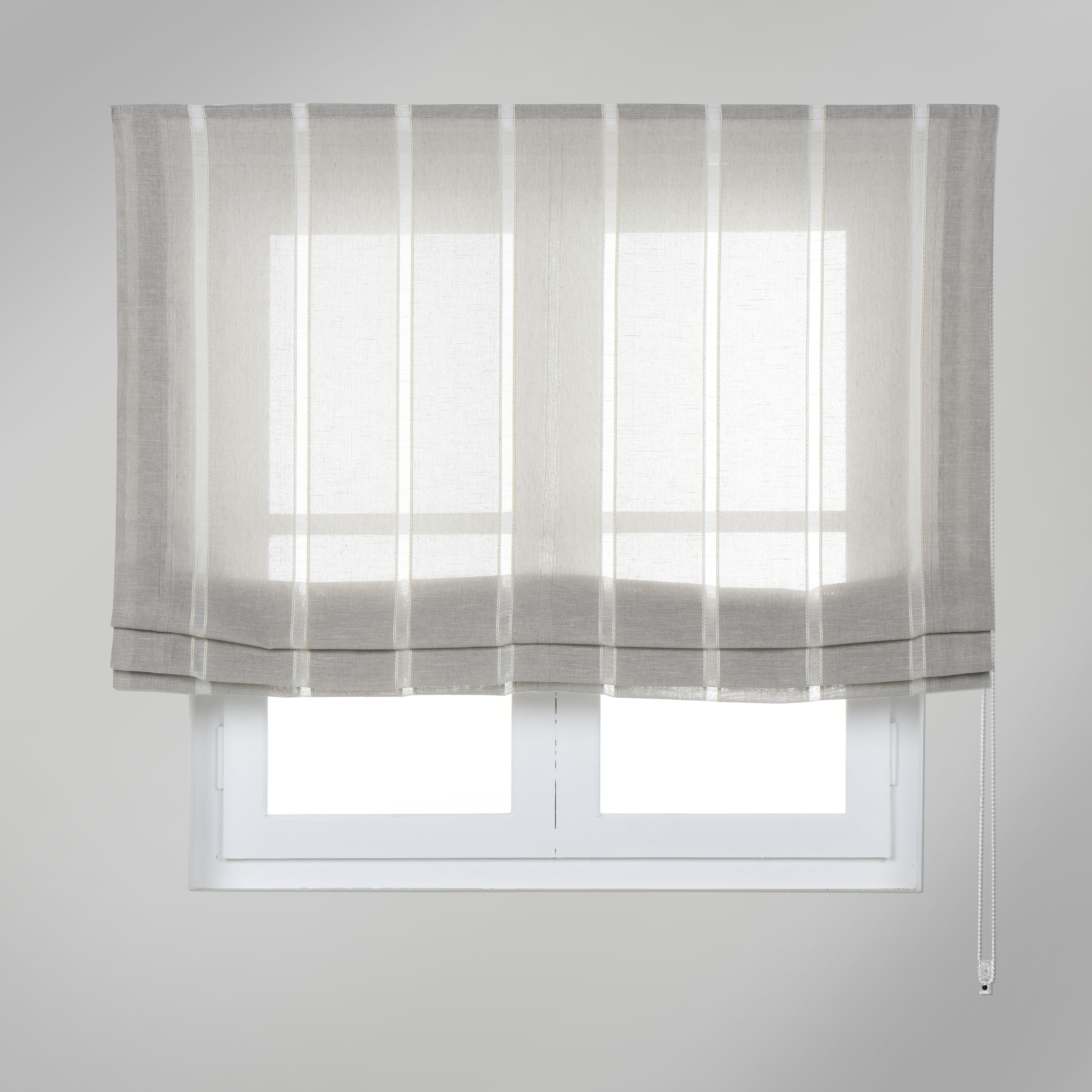 Estor plegable paqueto caños beige de 75x175 cm