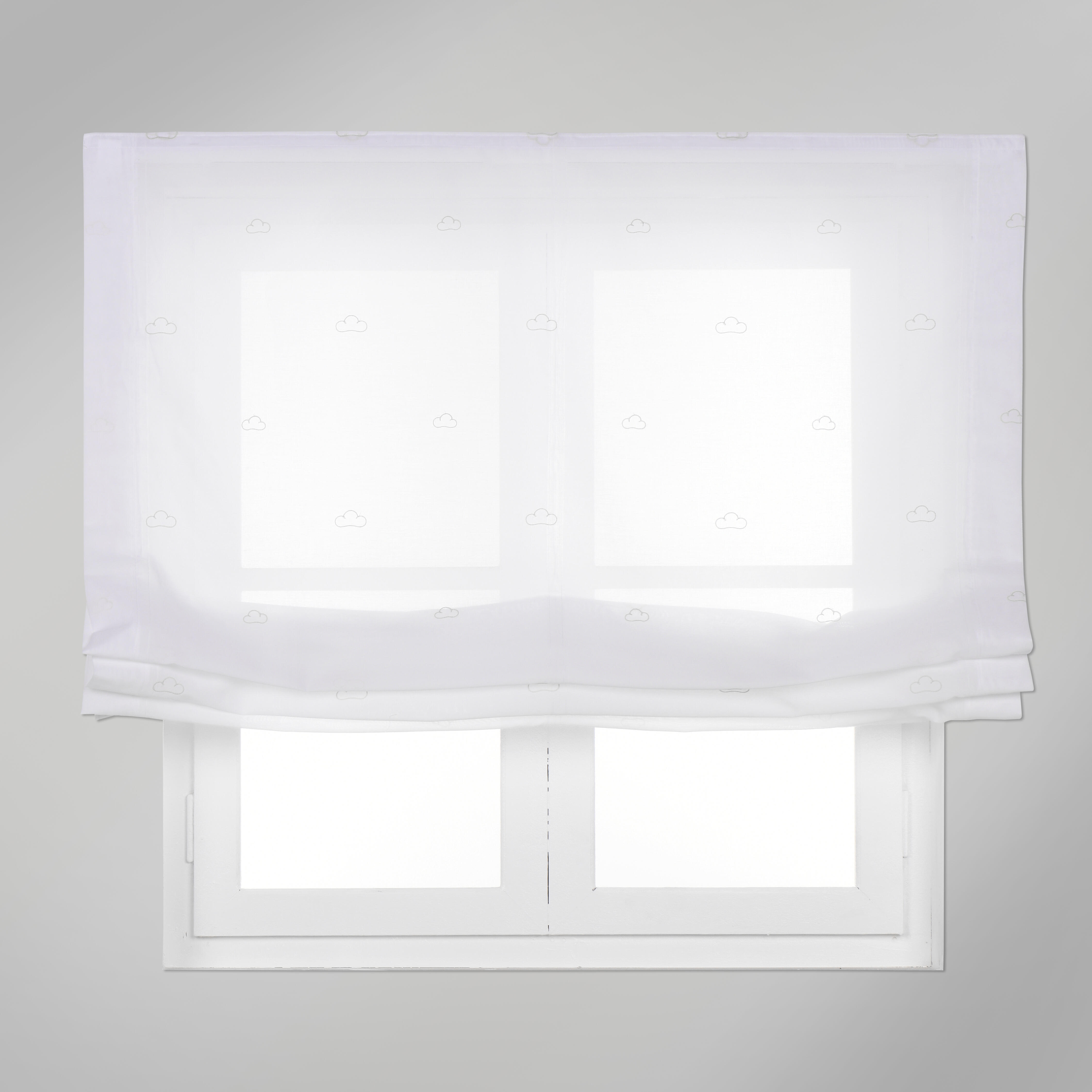 Estor plegable paqueto nubes gris de 120x175 cm