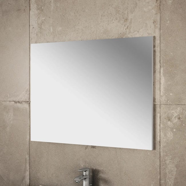 tienda de comestibles verbo abortar Espejo de baño Madrid gris / plata 140 x 70 cm | Leroy Merlin
