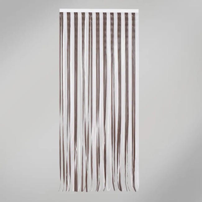 Sobrevivir dividendo Deformación Cortina de puerta PVC Lisboa marrón-transparente 90 x 210 cm | Leroy Merlin