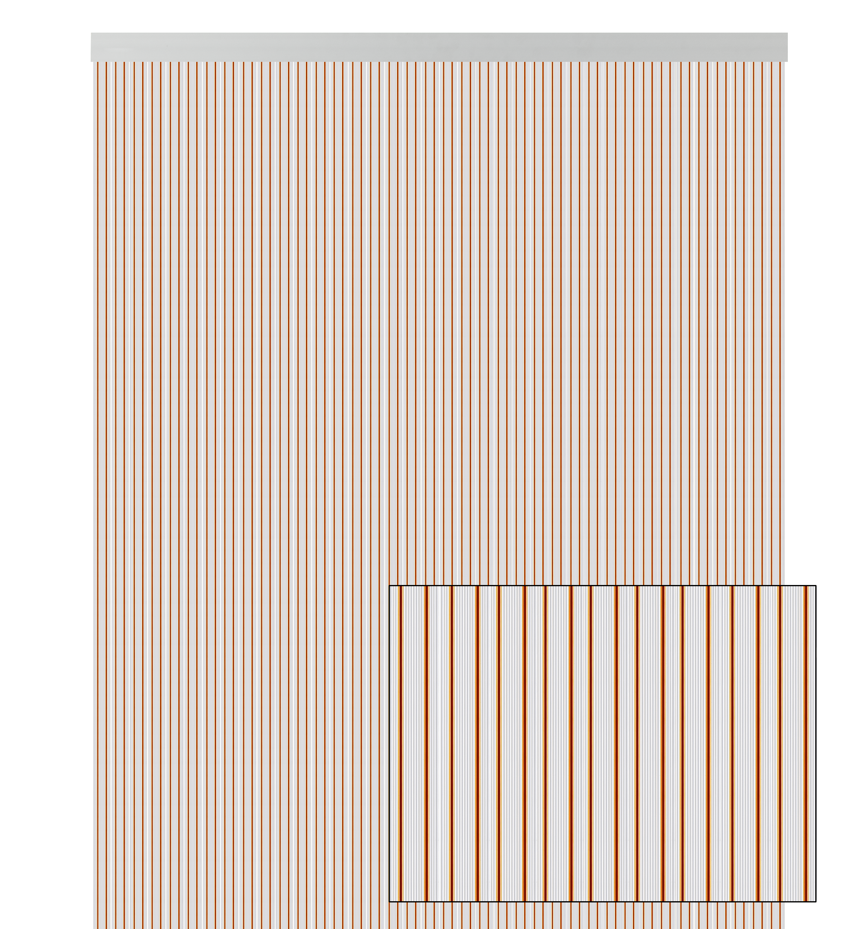 Cortina de puerta pvc ferrara miel-transparente 90 x 210 cm