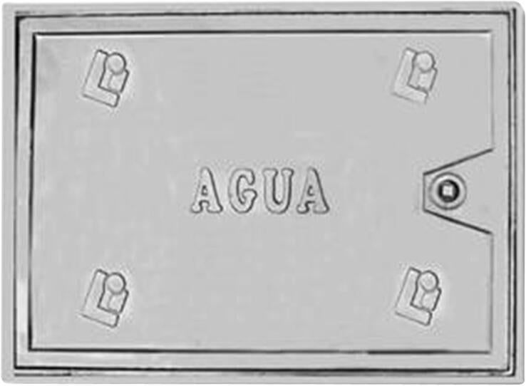Puerta para registro de aluminio 34.7x22.7 cm