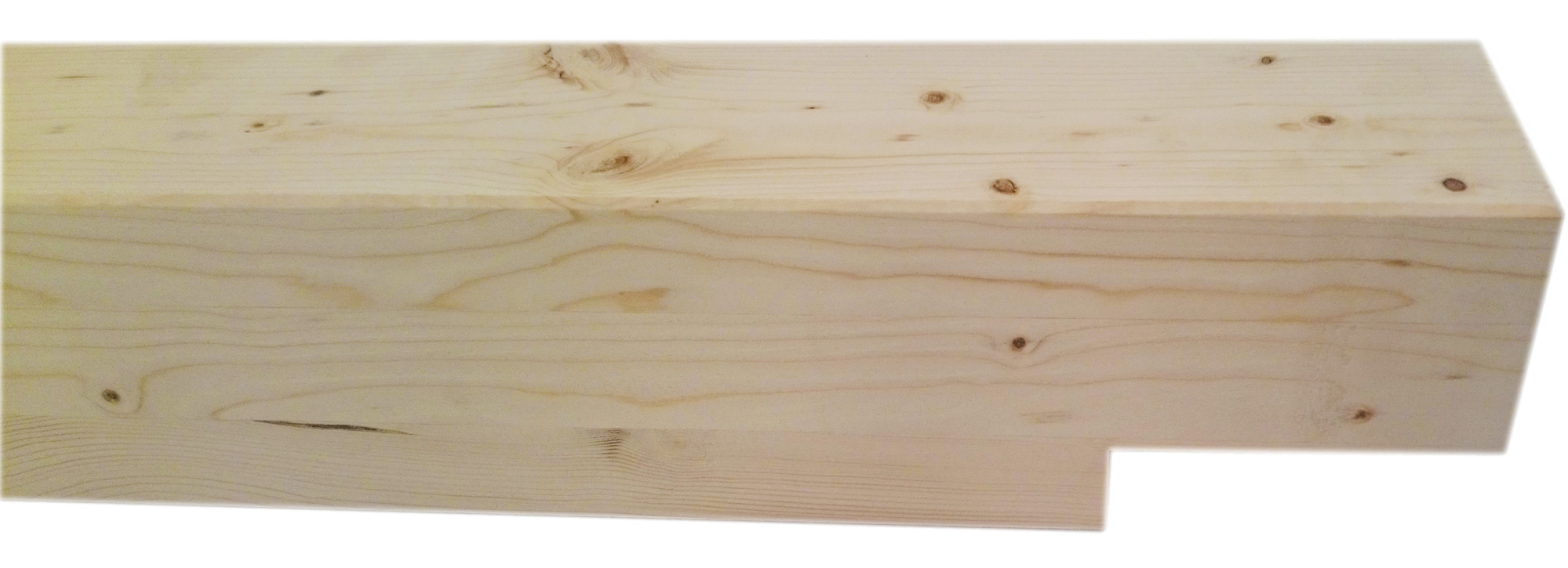Poste laminado madera de abeto 12 x 240 x 12 cm testa 6 x 12