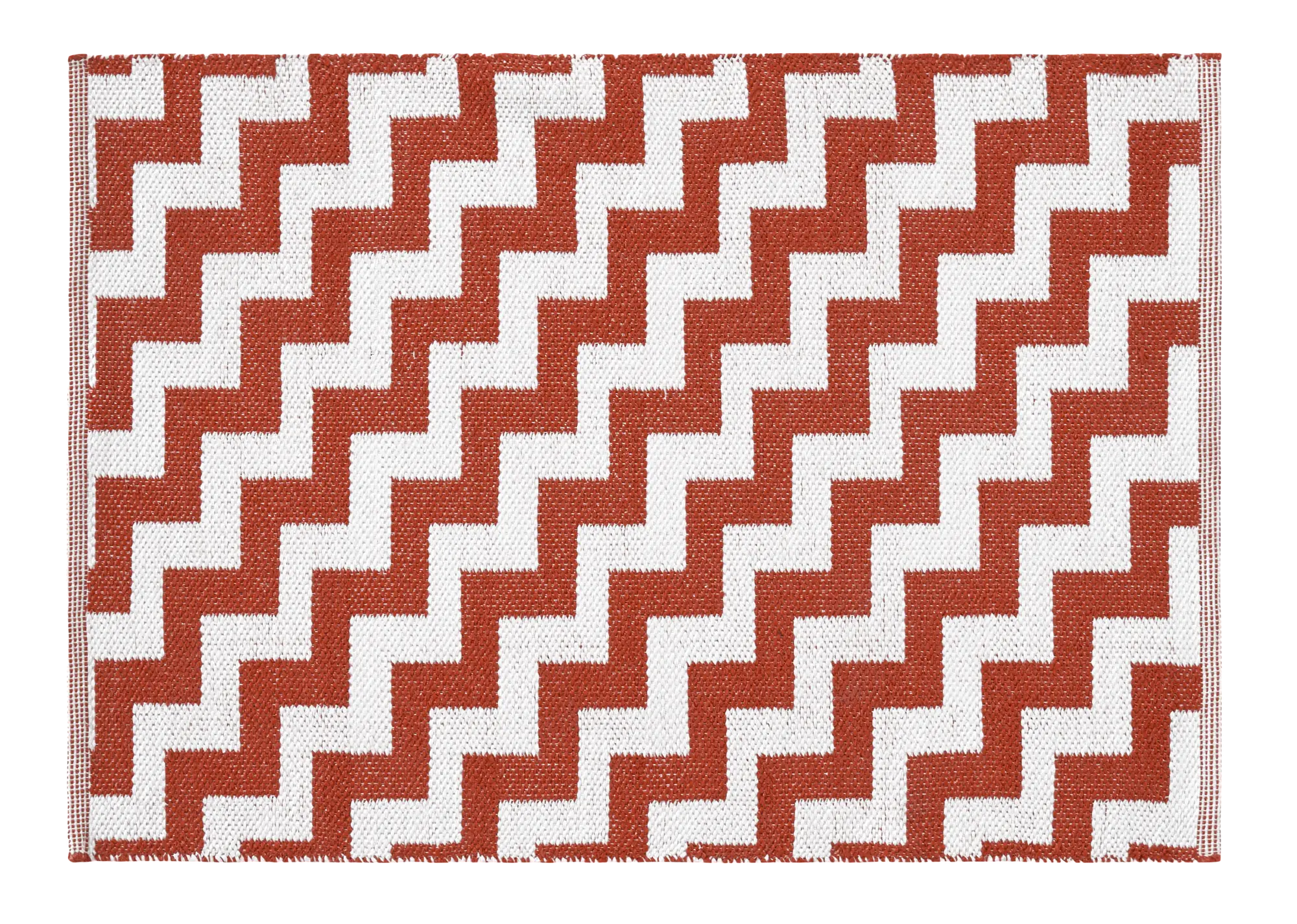 Alfombra de pvc zigzag rojo/blanco 120x180 cm