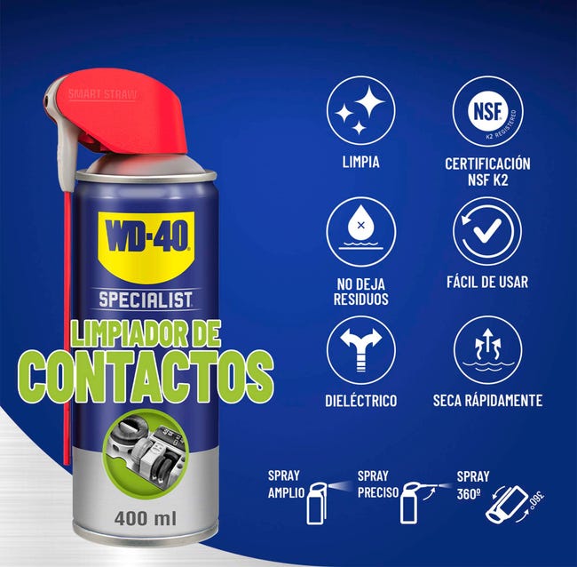 WD40 SP Limpia contactos dieléctrico 400 ml
