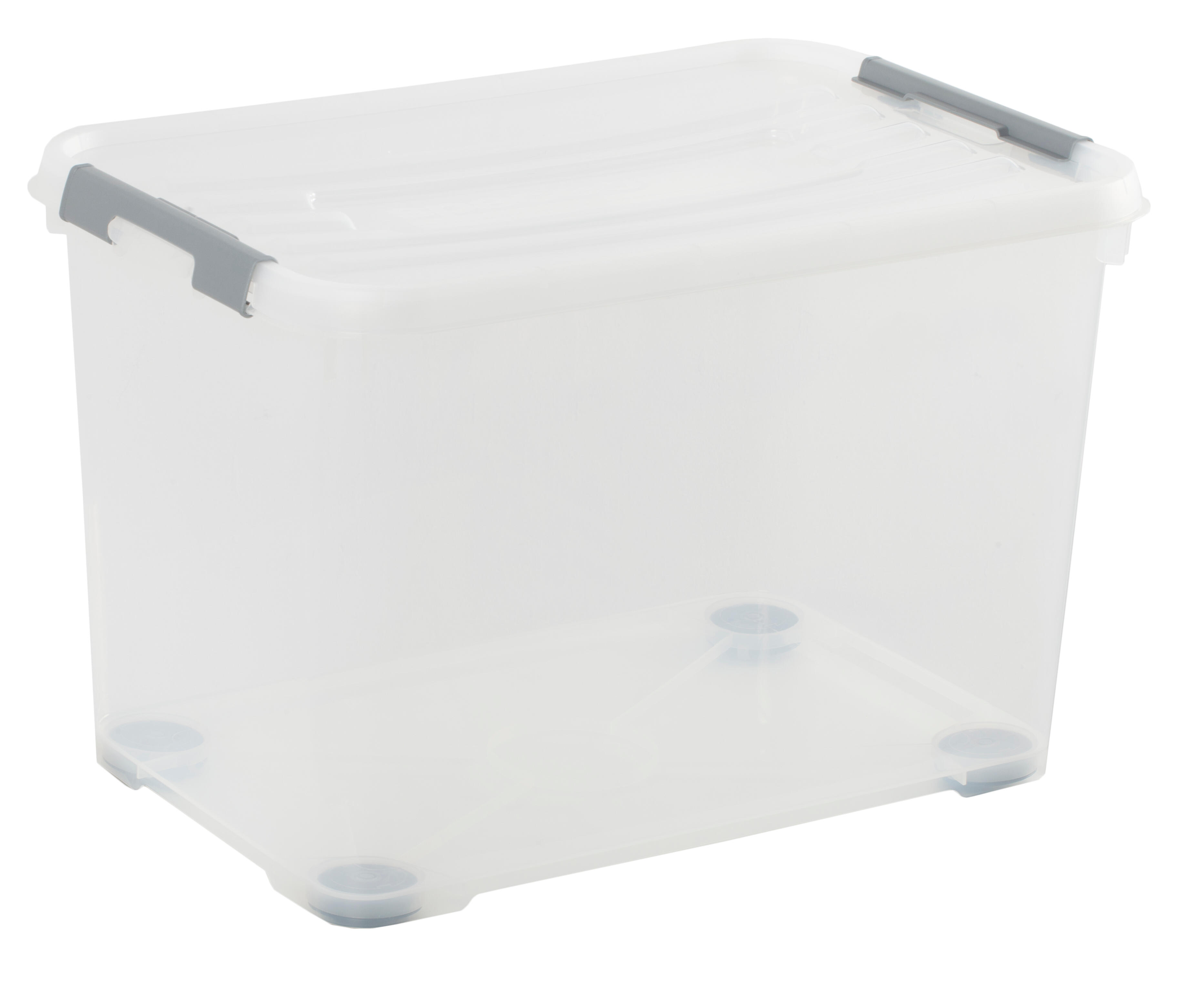 Caja plástico con ruedas, dimensiones: 40x60x39cm 65 litros