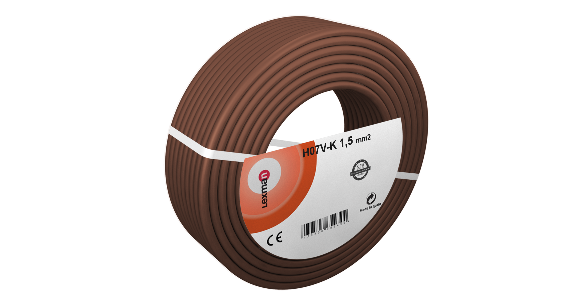 Cable eléctrico top cable h07v-k marrón 1,5 mm² 200 m