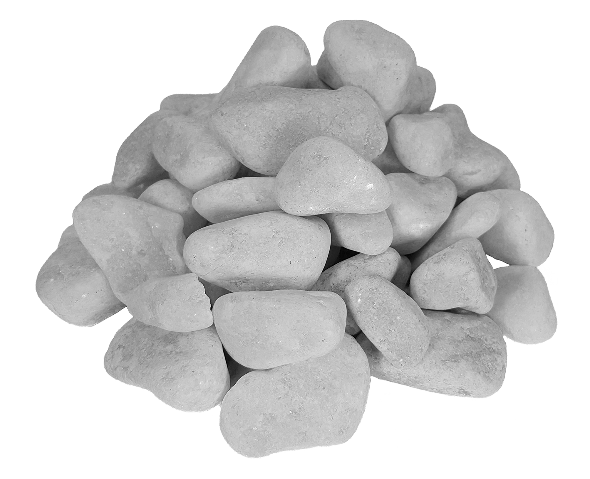 Saco de piedra calcárea rodada blanco 1000kg 25 y 40 mm