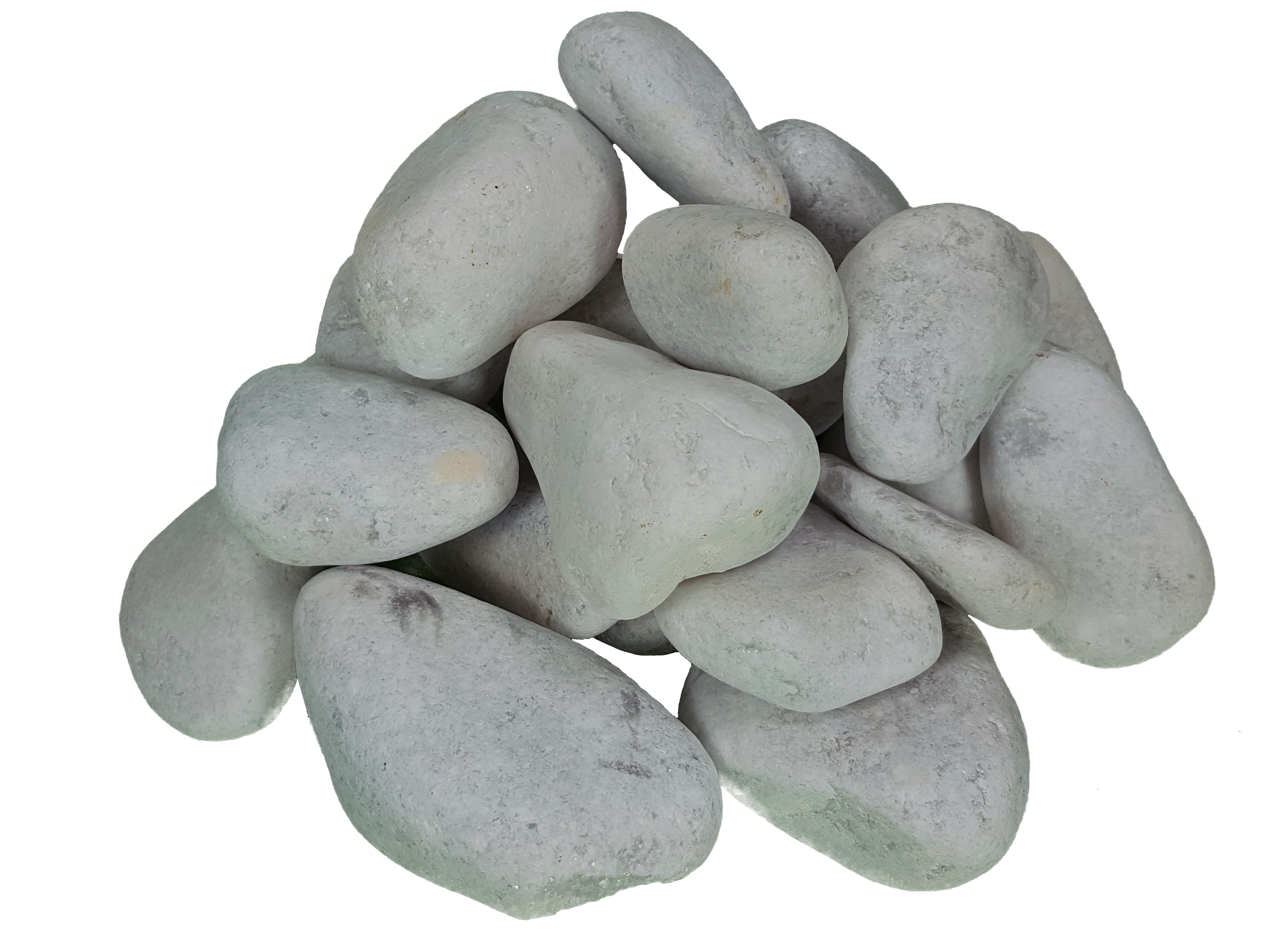 Saco de piedra calcárea rodada blanco 1000kg 40 y 60 mm