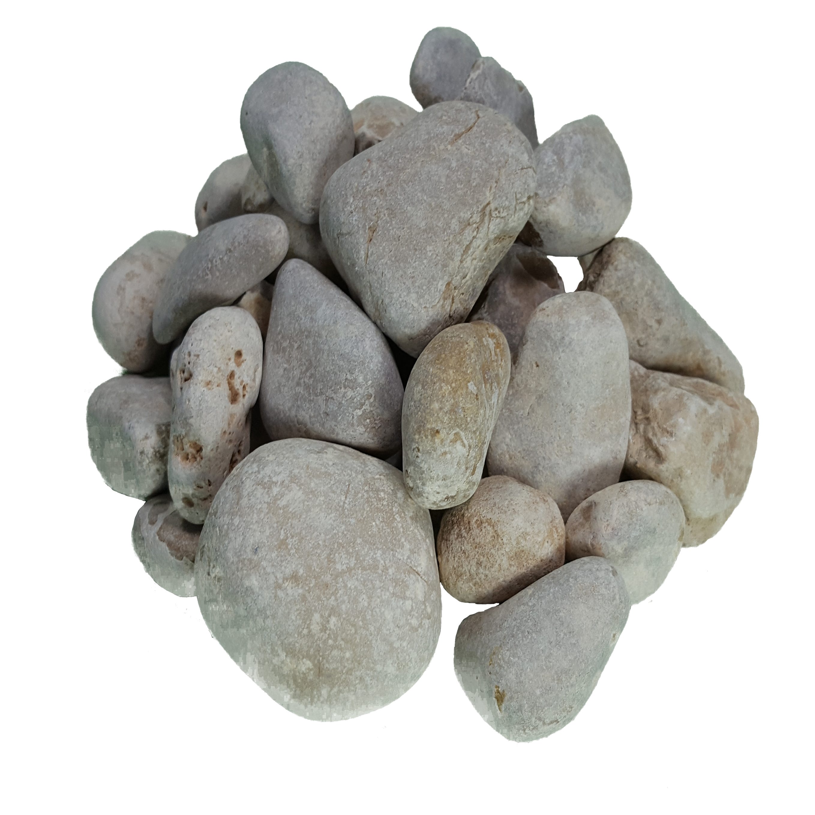 Piedras decorativas (Grano: 60 mm - 80 mm, Blanco, Contenido: 20