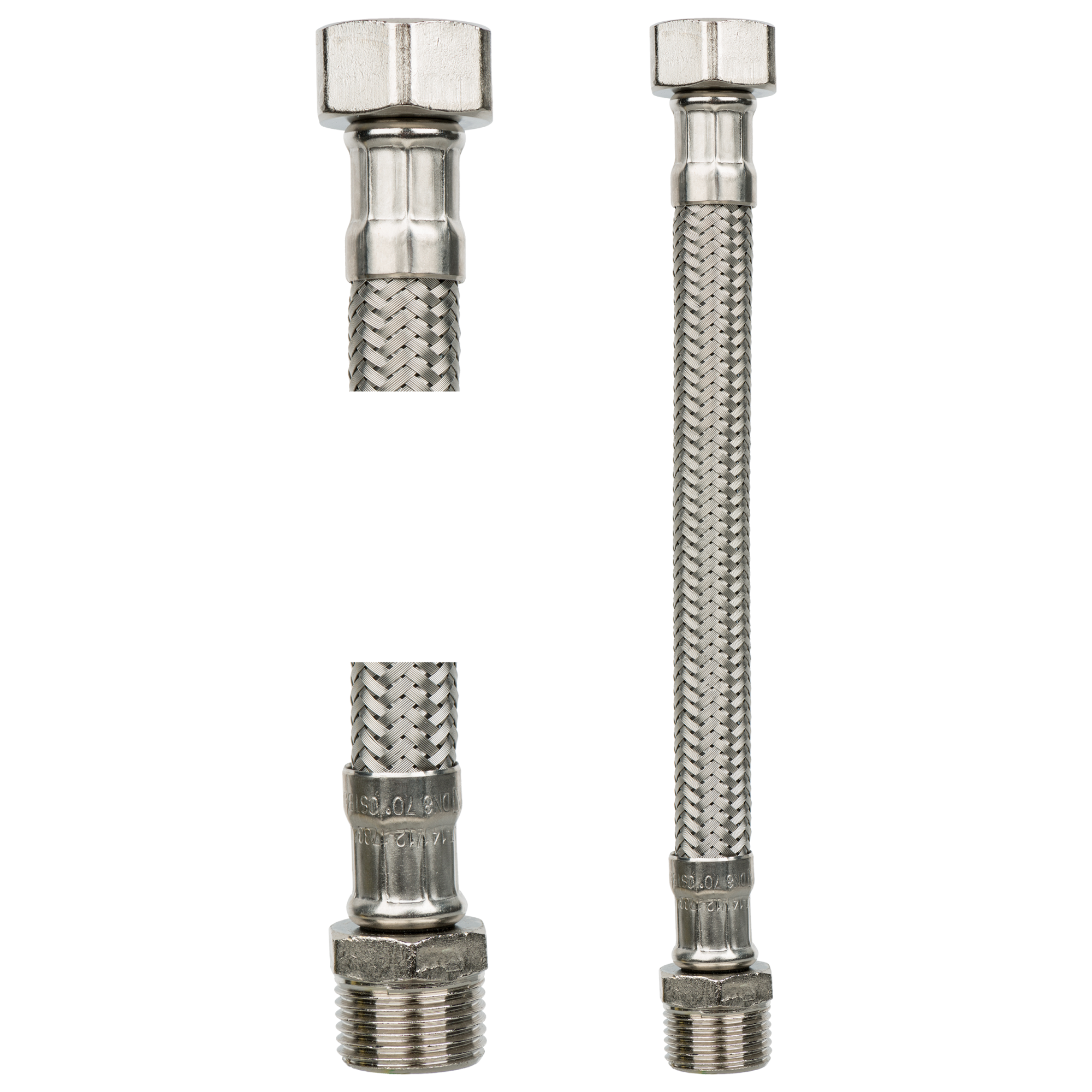 Manguera Blindada De 3/8'' X 10 Mm, Latiguillo 3/8, Para Agua