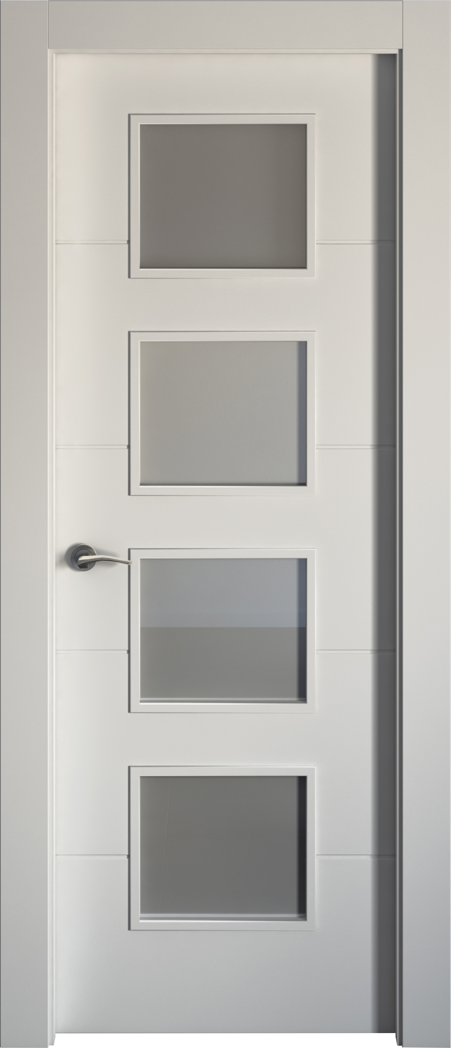 Puerta holanda blanco apertura derecha con cristal62.5cm