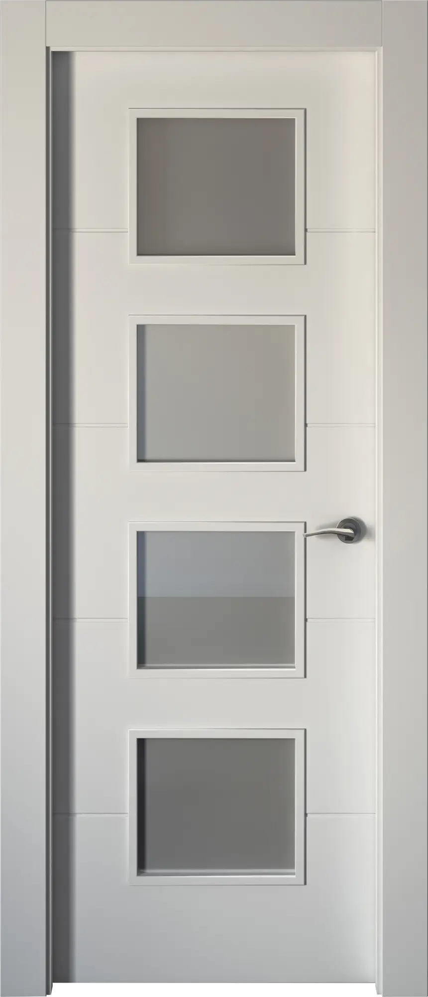 Puerta holanda blanco apertura izquierda con cristal62.5cm