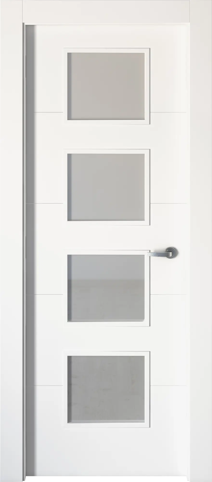 Puerta lucerna blanco apertura izquierda con cristal 62.5cm