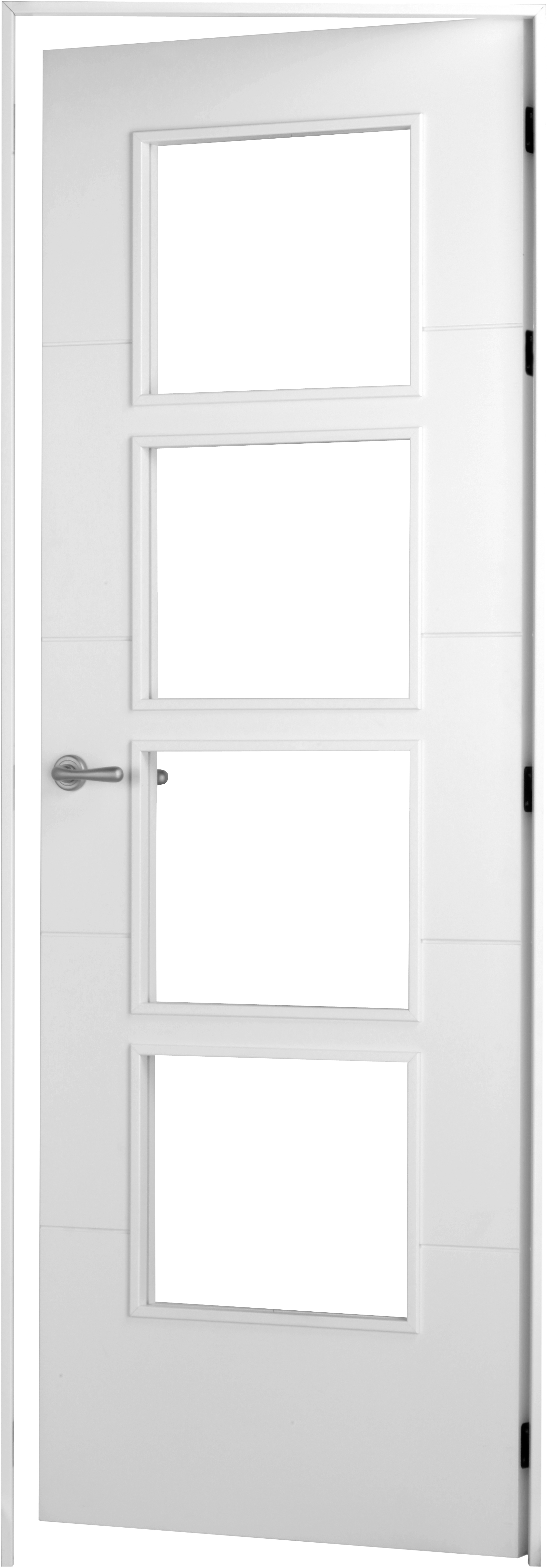 Puerta lucerna plus blanco apertura derecha con cristal 62.5cm