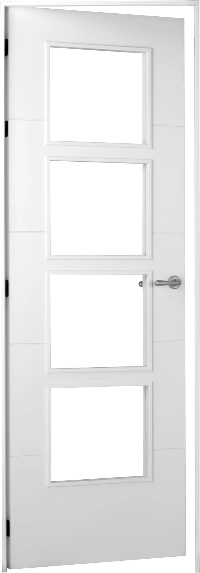 Puerta lucerna plus blanco apertura izquierda con cristal 62.5cm