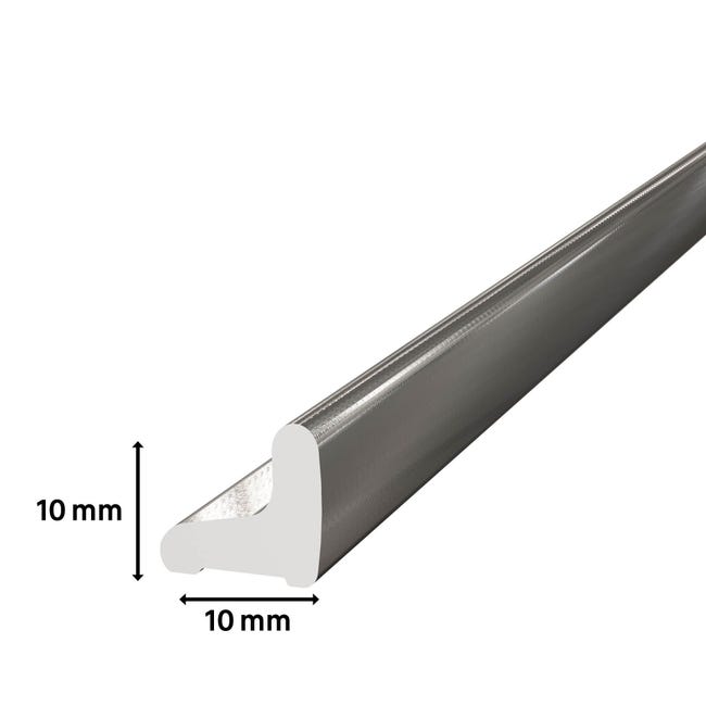 Perfil vierteaguas aluminio cromo 100cm