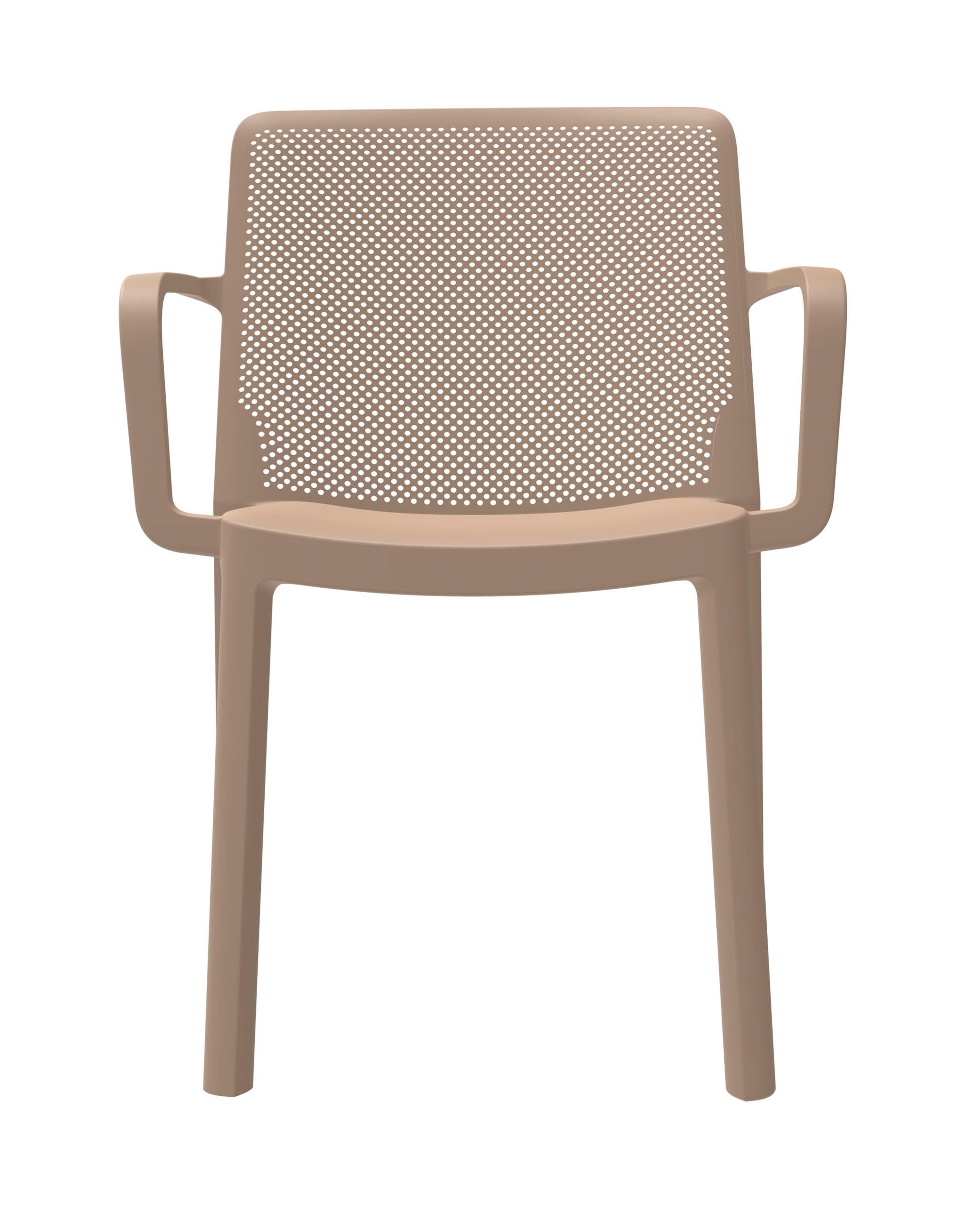 Silla de resina con brazos resol fresh color arena de la marca Resol