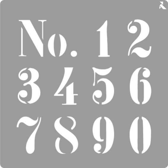 Retocar repertorio cocodrilo Plantilla Decorativa Stencil La Pajarita Numbers 20x30cm | Leroy Merlin