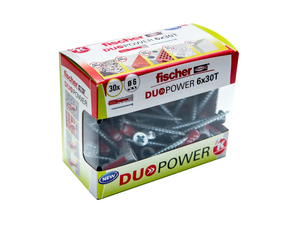 Tacos DuoPower 6x30 + Tornillos (50 uds.)