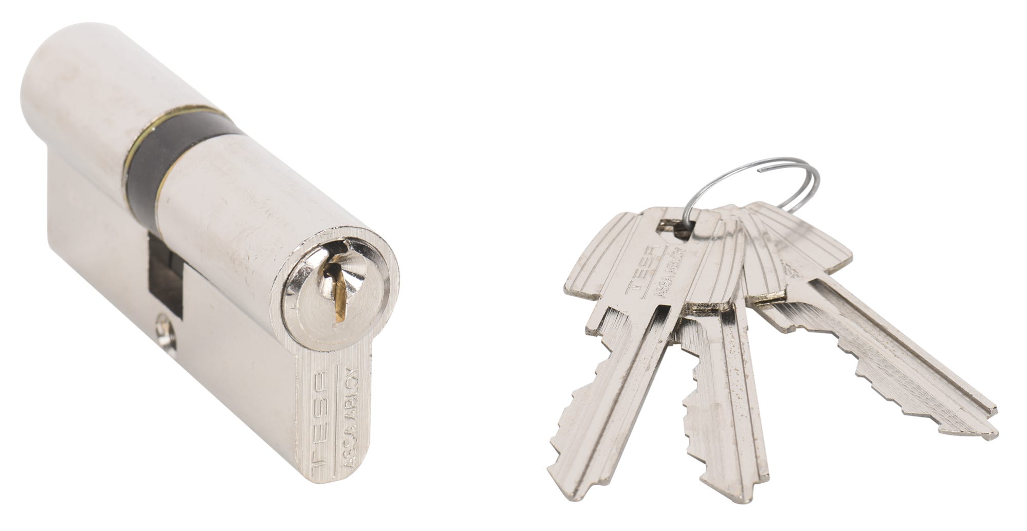 Cilindro Perfil Europeo pera De 35 35 Mm TESA ASSA ABLOY Niquelado cilindro-perfil-europeo-pera-de-35-35-mm-tesa-assa-abloy-niquelado