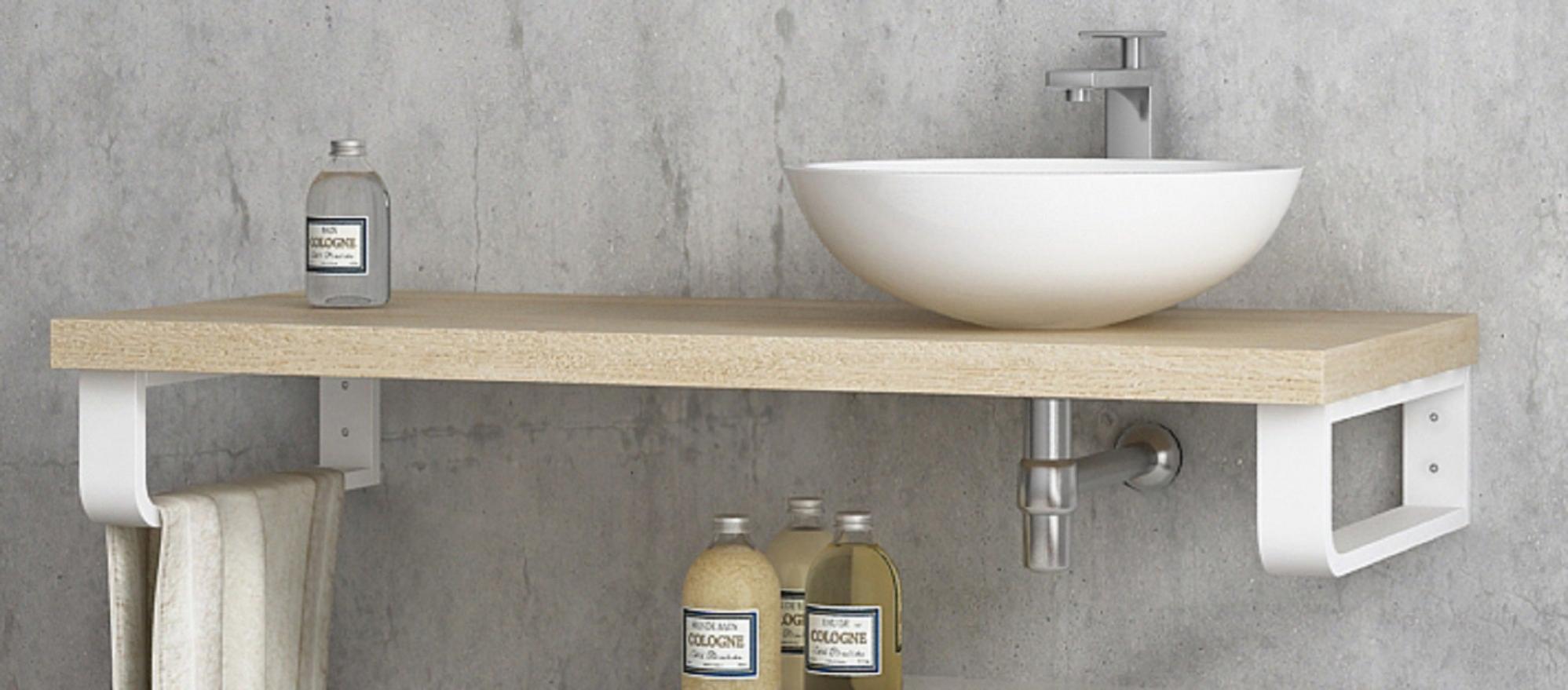 Lavabo de Sobre Encimera Moderno Rectangular Blanco - 750mm x 380mm (Sin Agujeros para la Grifería) - Covent