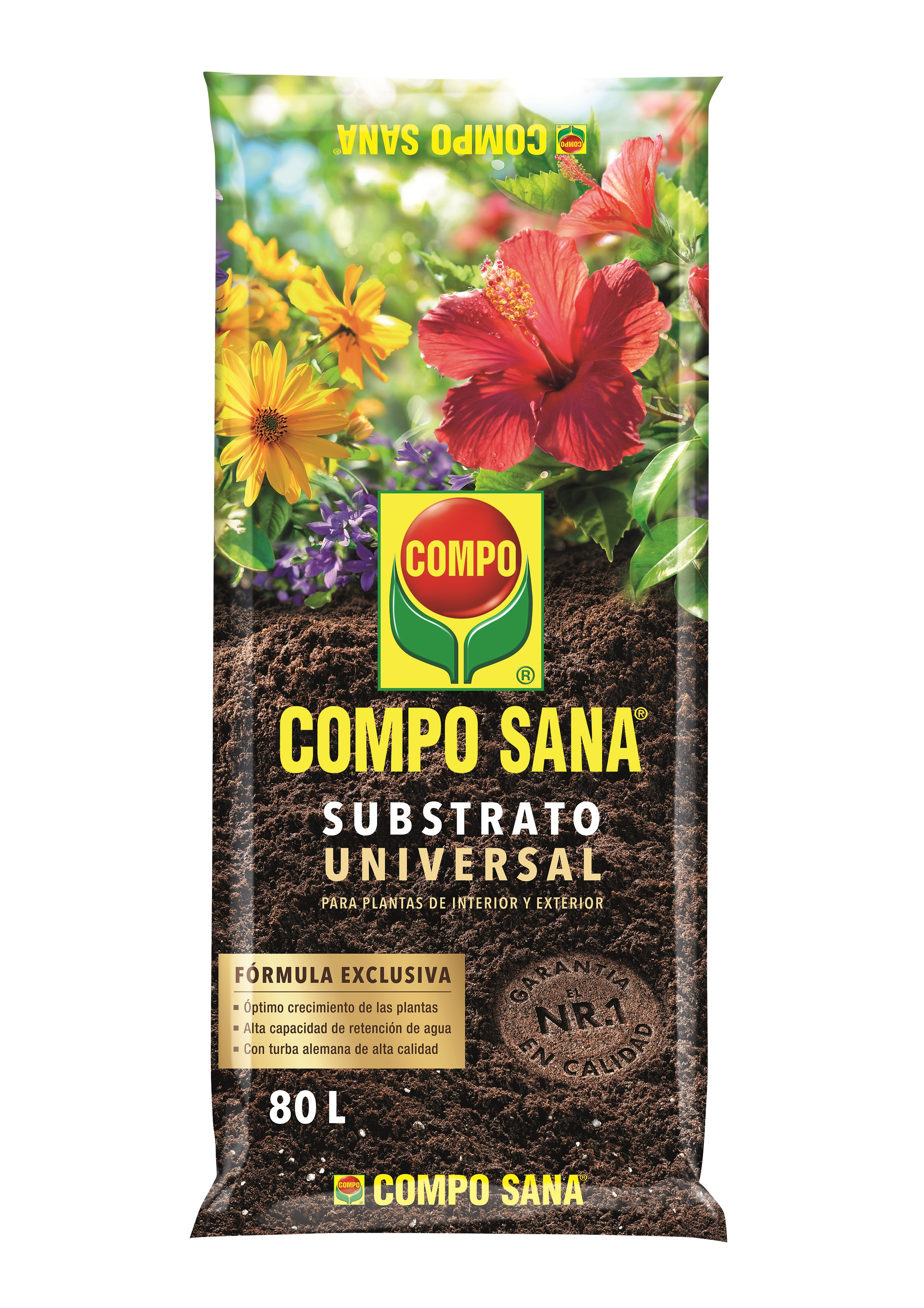 Sustrato universal compo sana para todo tipo de plantas interior y exterior 80l