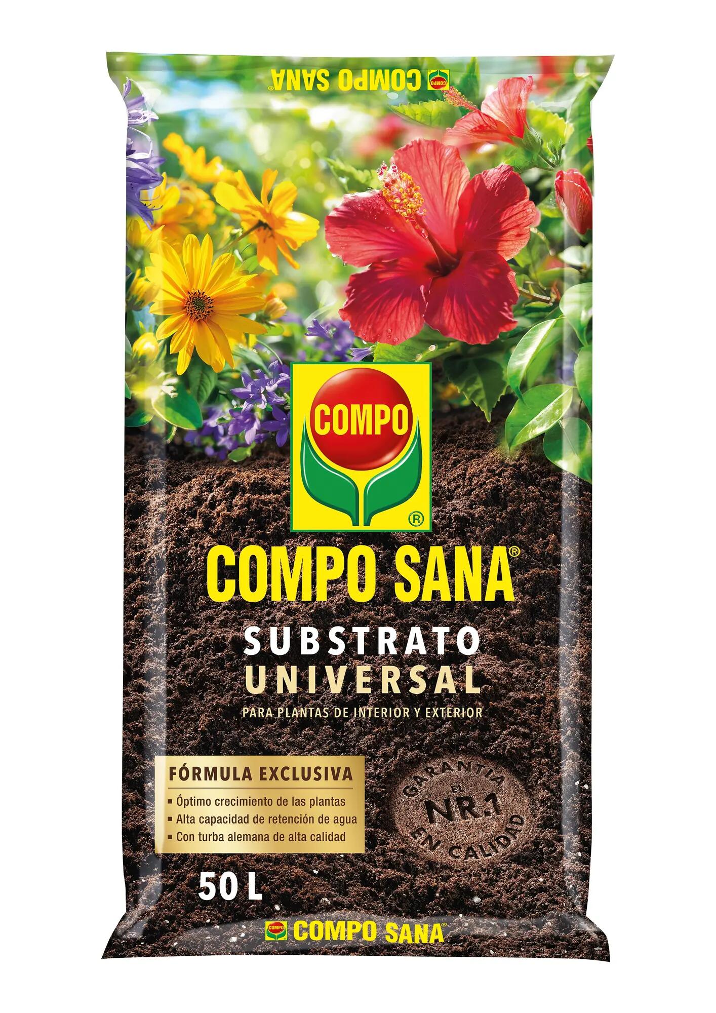 Sustrato universal compo sana para todo tipo de plantas interior y exterior 50l