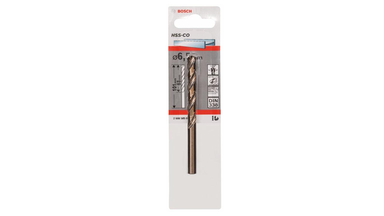 Broca para metal ø 6.5 x l. 101 mm bosch hss-co din338
