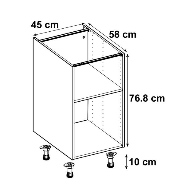 Mueble bajo cocina blanco DELINIA ID 45x76,8 cm | Merlin