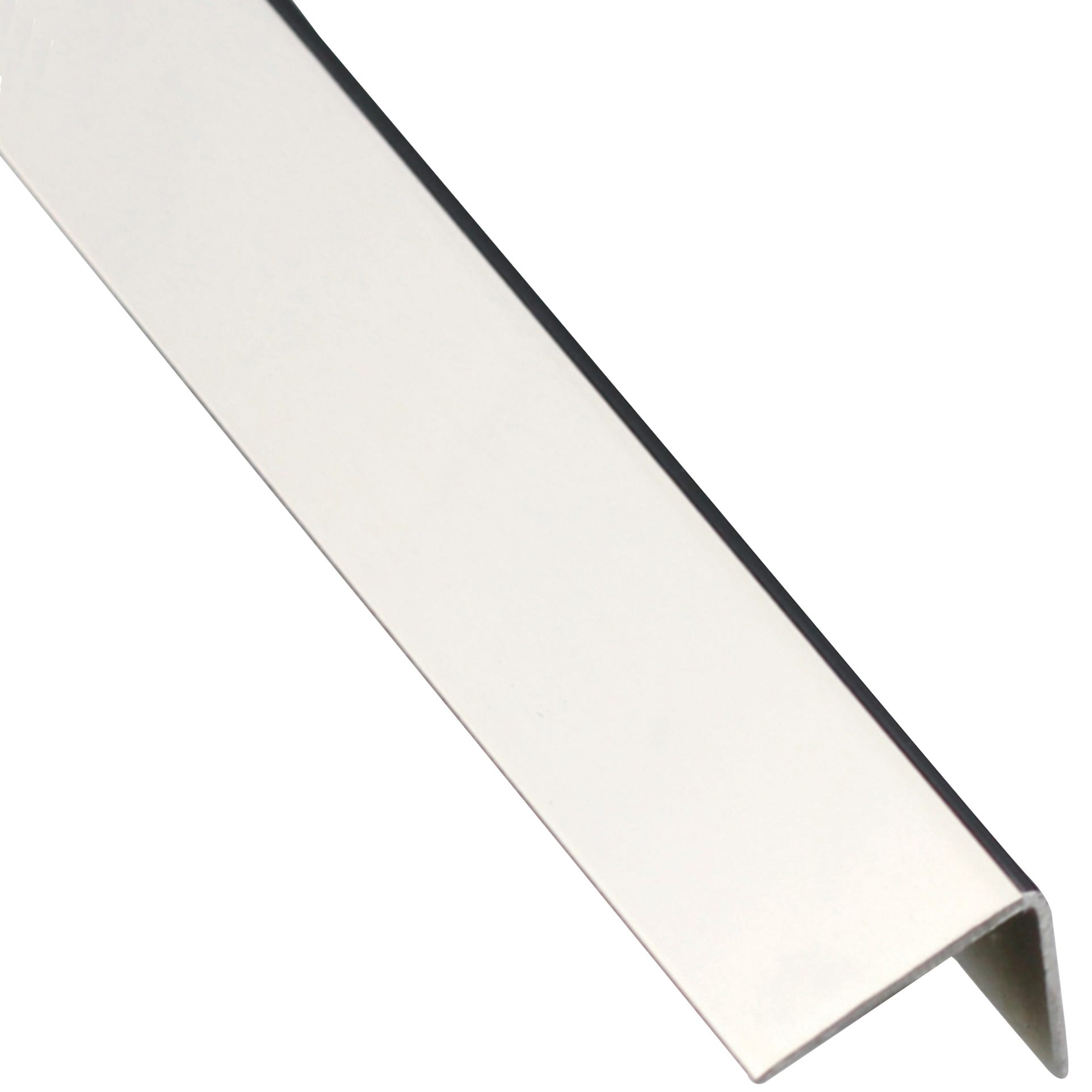 Perfil forma ángulo de aluminio blanco, Alt.2 x An.2 x L.200 cm
