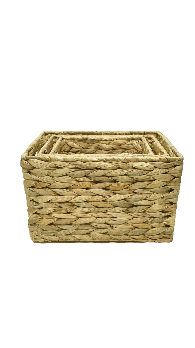 Temary Cestas de almacenamiento pequeñas para organizar, cestas estrechas  para almacenamiento de rollos de papel higiénico, cestas de tela con asas