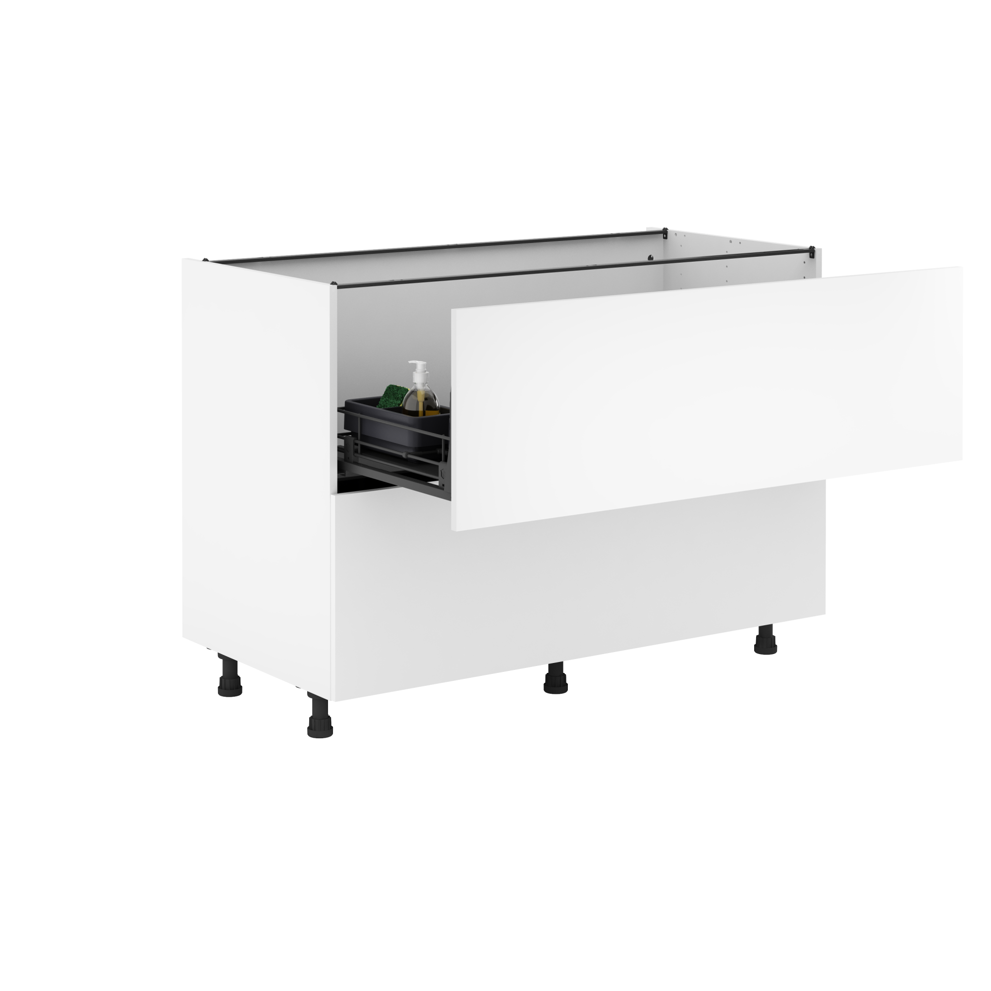  WENKO Estante Bajo fregadero extraible 45x45x12 cms, Metal,  White, 45 x 45 x 23 cm : Home & Kitchen