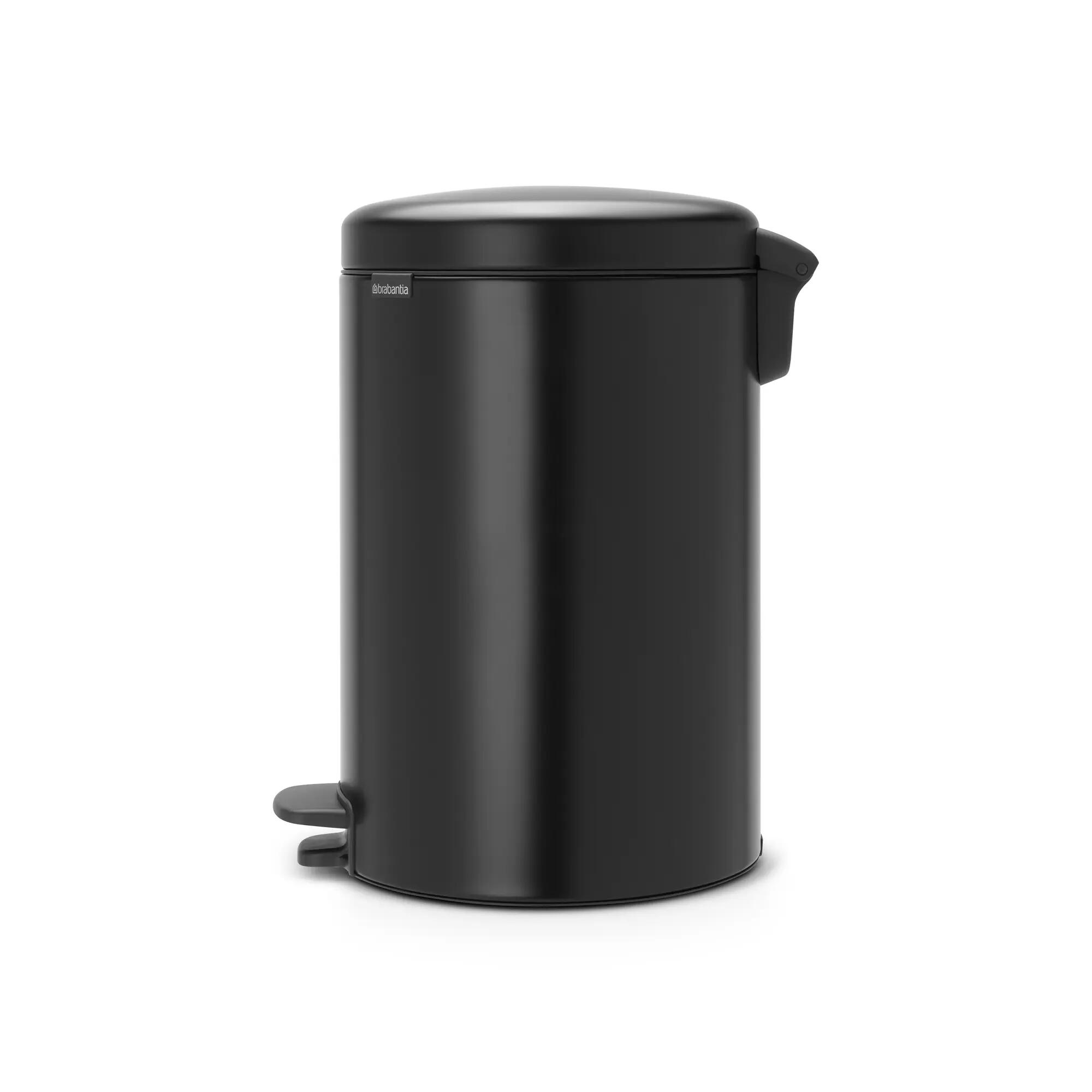 Cubo de la basura con pedal brabantia negro para 20/30 litros