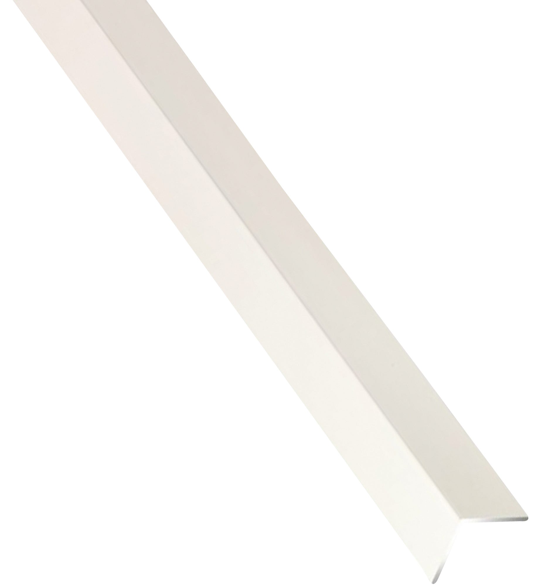 Perfil forma ángulo de aluminio blanco, Alt.1.6 x An.1.6 x L.100 cm