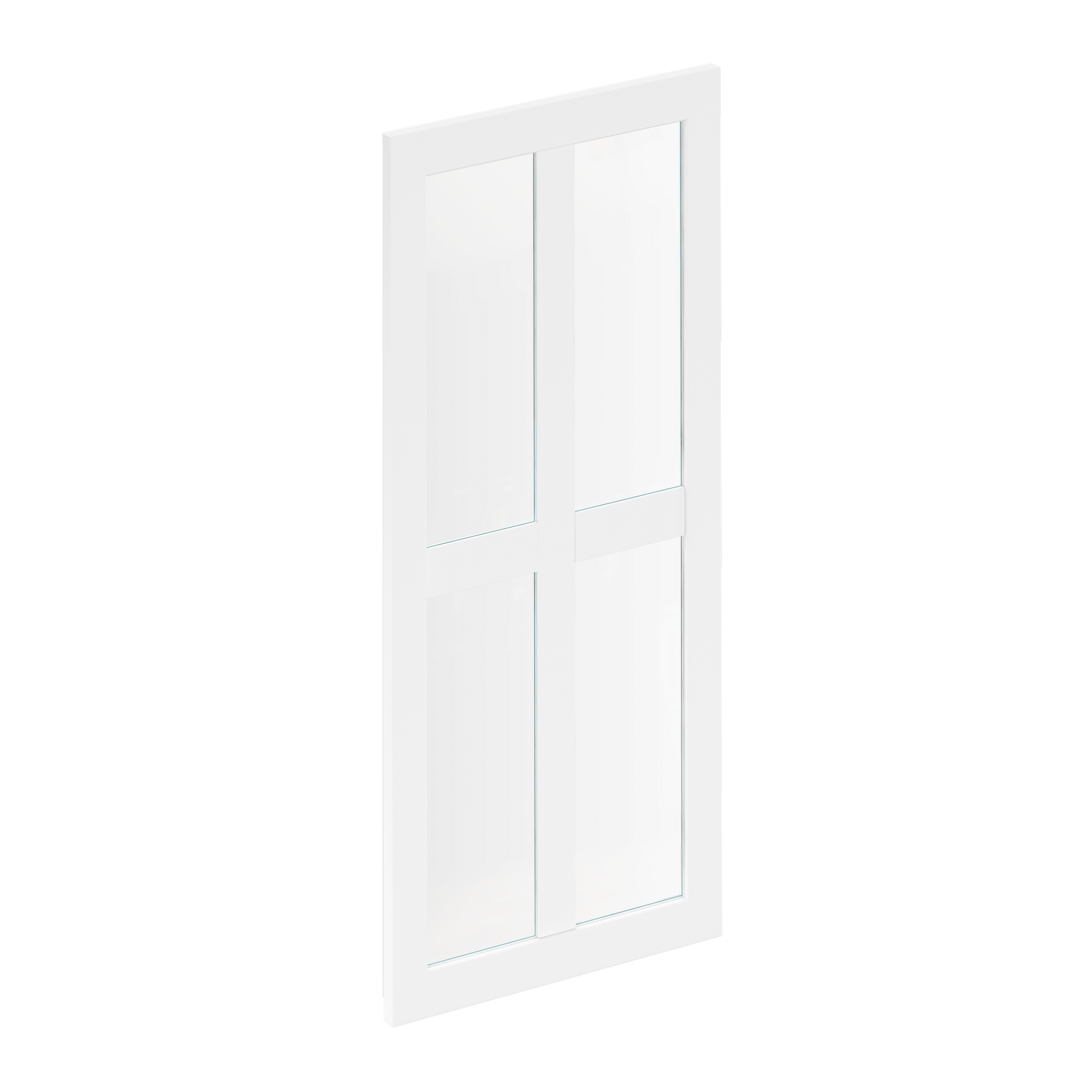 Puerta vitrina para mueble de cocina toscane blanco mate h 102.4 x l 45 cm