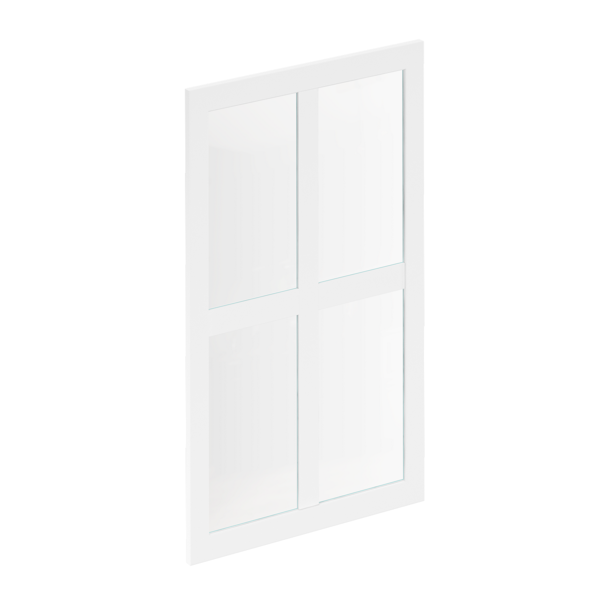 Puerta vitrina para mueble de cocina toscane blanco mate h 102.4 x l 60 cm