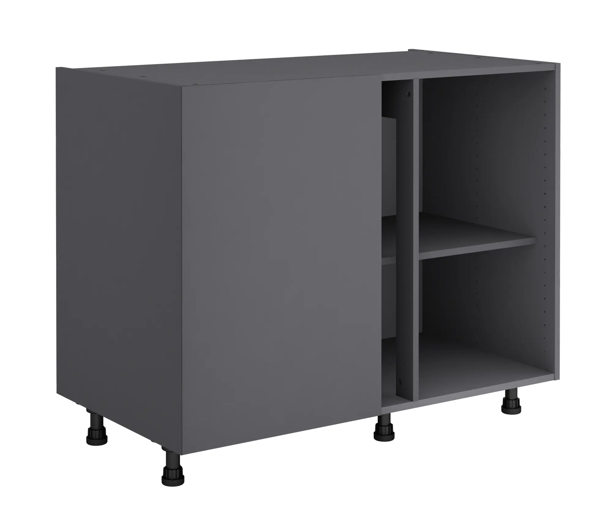 Mueble bajo de ángulo gris delinia id 106x76,8 cm