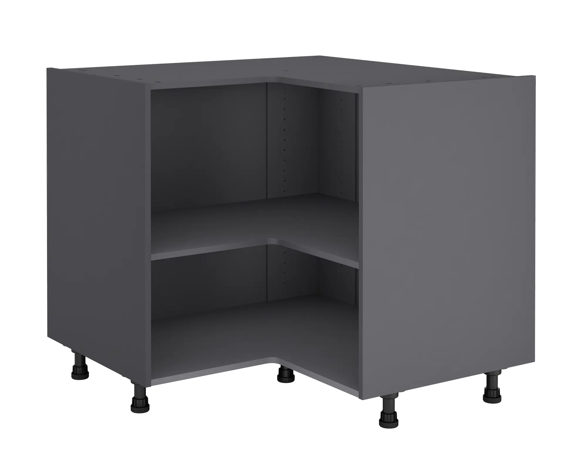 Mueble bajo de ángulo gris delinia id 97x76,8 cm