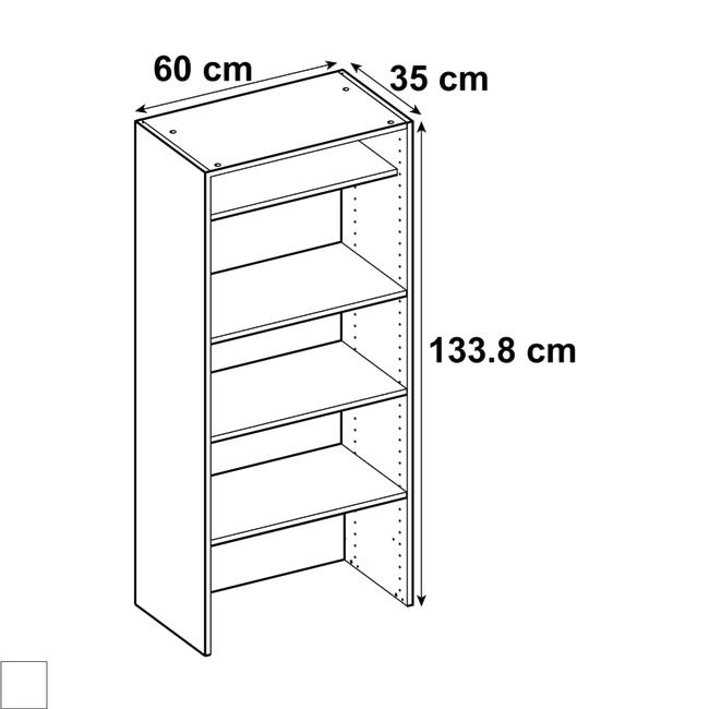 Mueble alto cocina gris DELINIA ID 60x133,8 cm