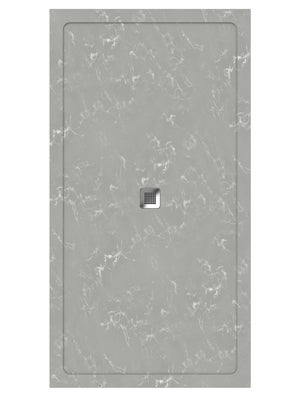 Plato de ducha de resina en 120x80 acabado gris Ultraflat S Ideal