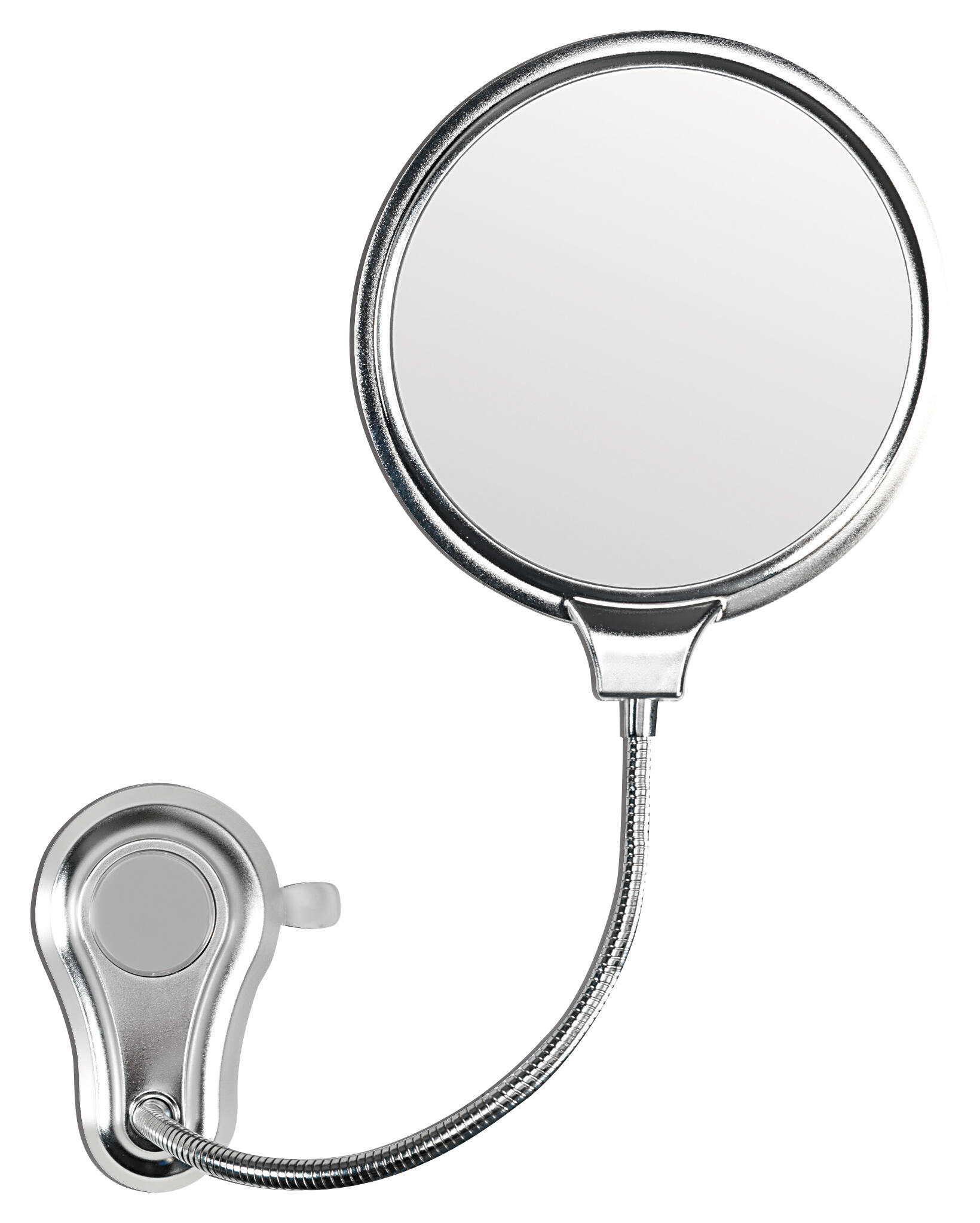 Espejo cosmético de aumento hot x 2 gris / plata