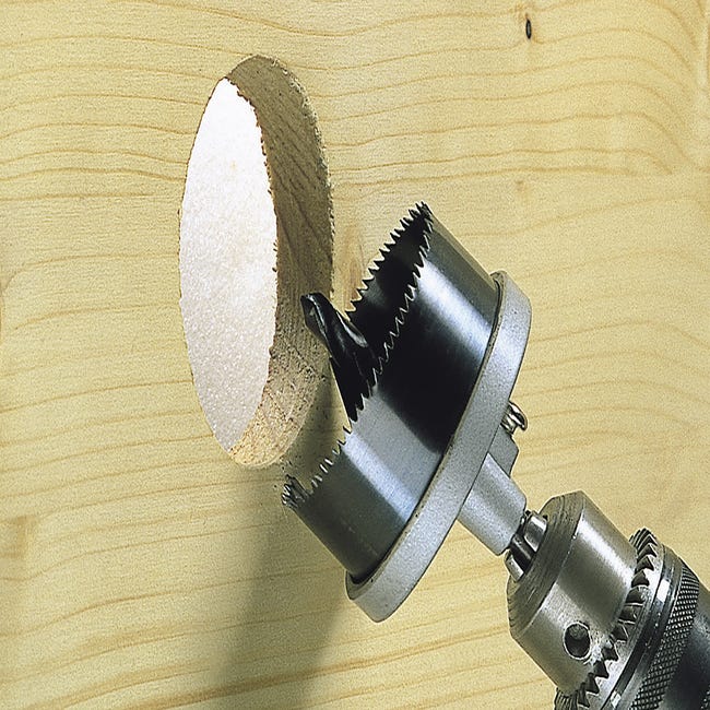 Sierra de corona WOLFCRAFT de 28-75 mm de diámetro 6 caras