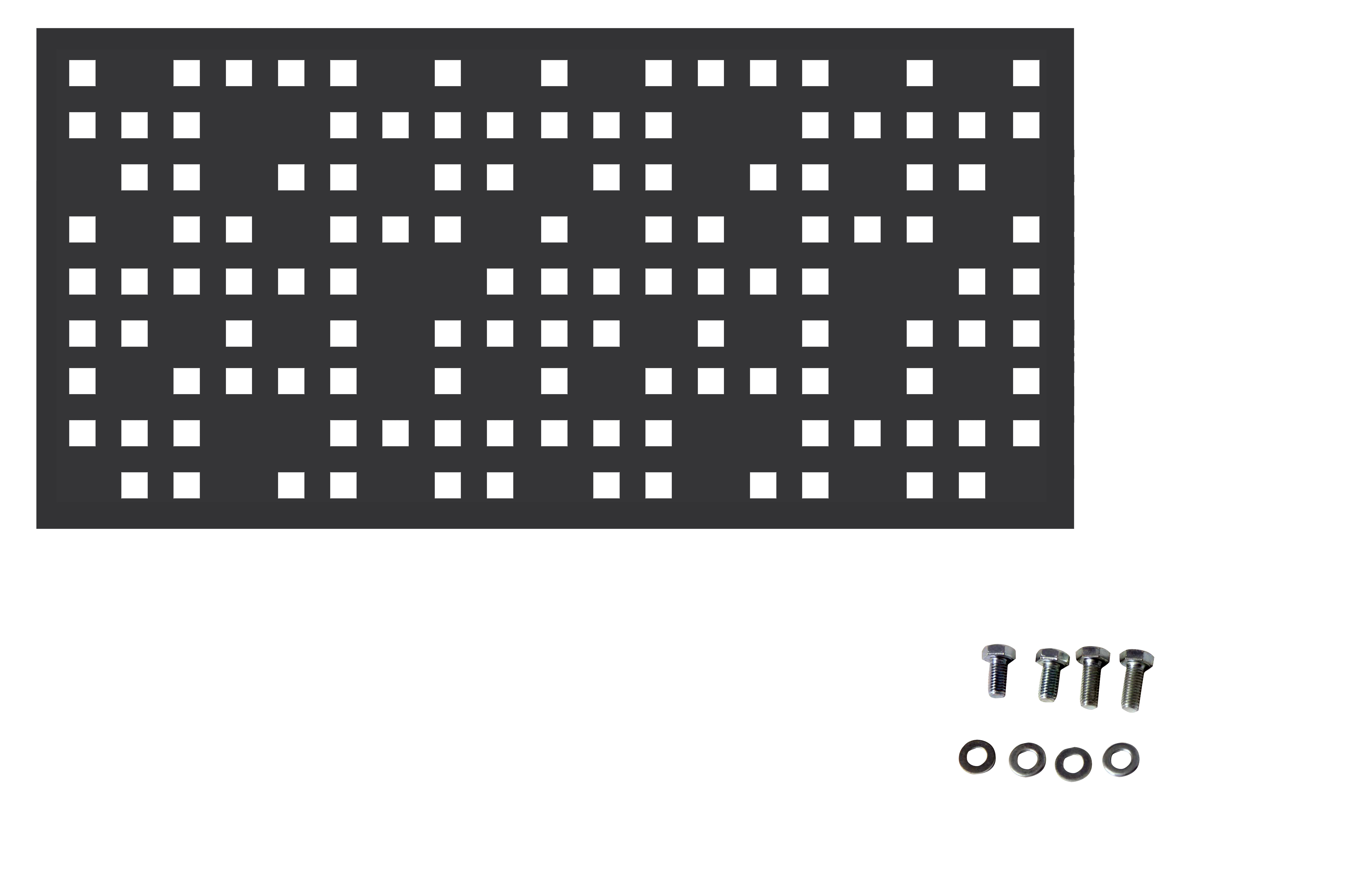 Valla para colocar sobre muro doorself tetris gris forja 189x72 cm
