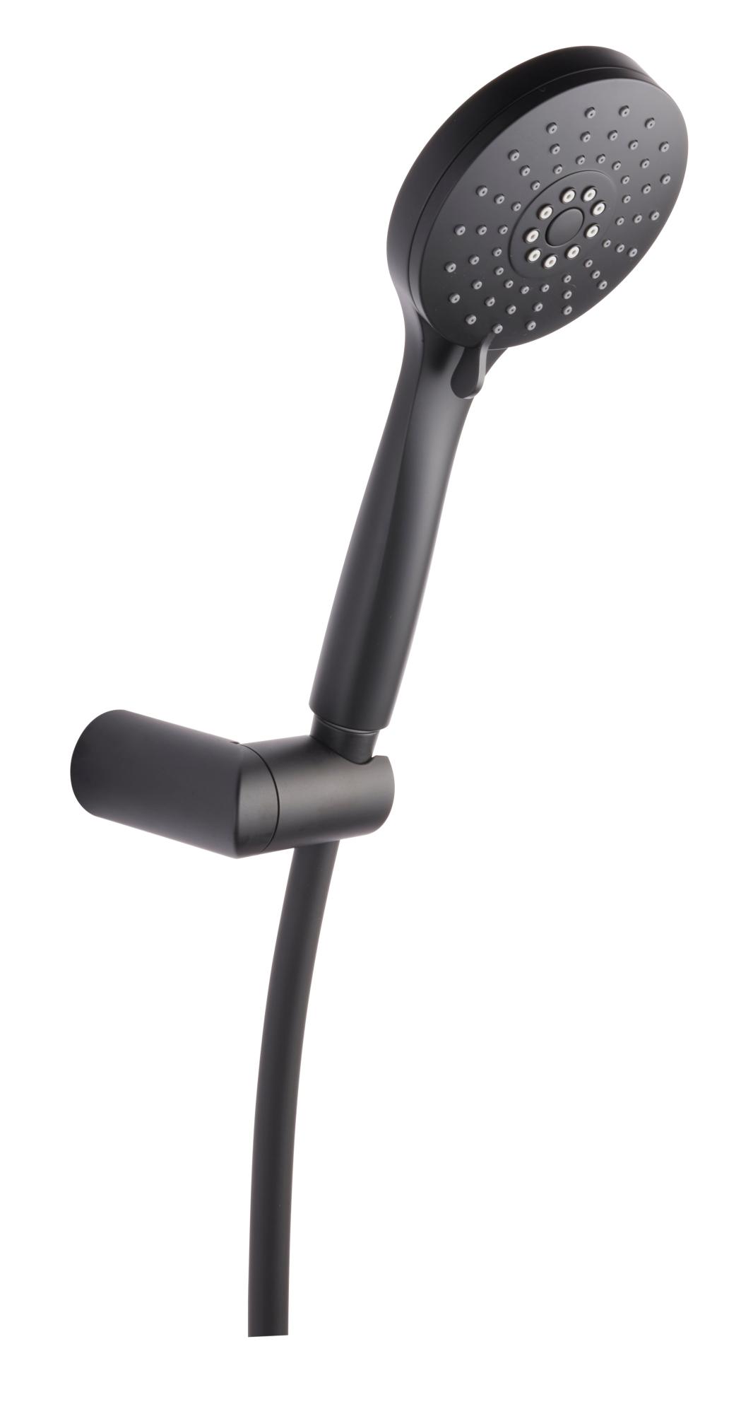 Alcachofa de ducha + flexo + soporte huber levity negro negro con 3 funciones de la marca HUBER