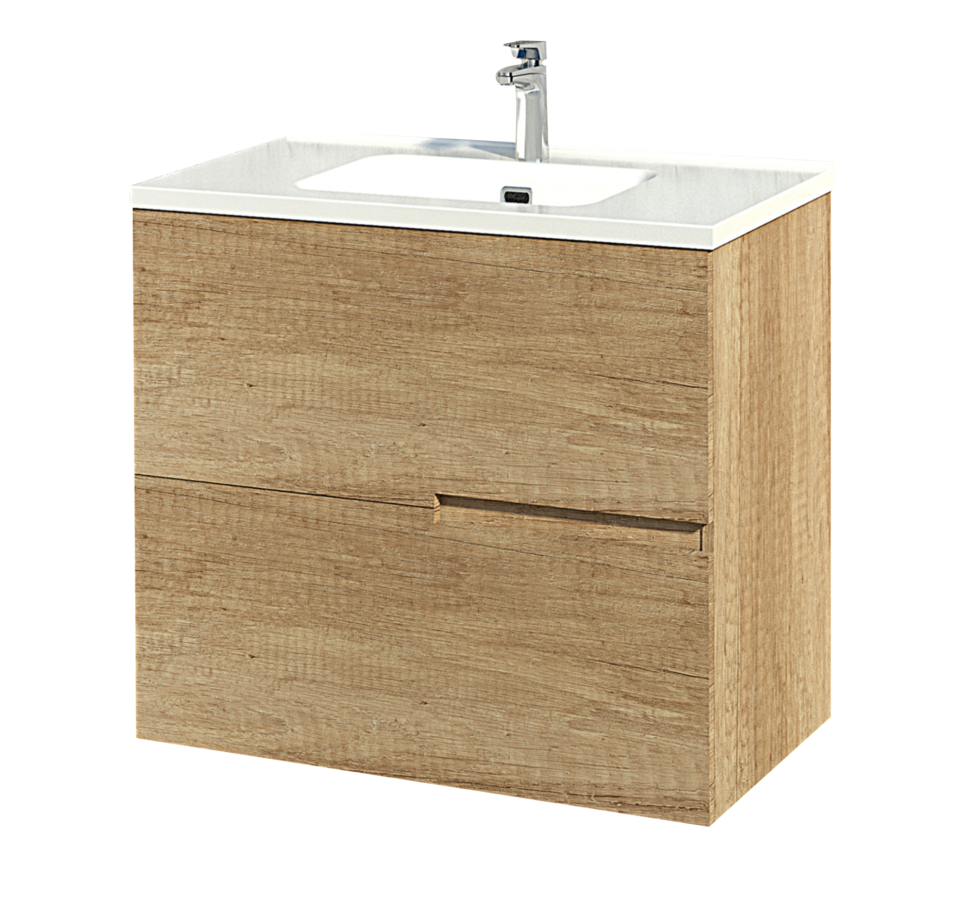 Mueble de baño Alda decoración roble natural 60x40 cm Leroy Merlin
