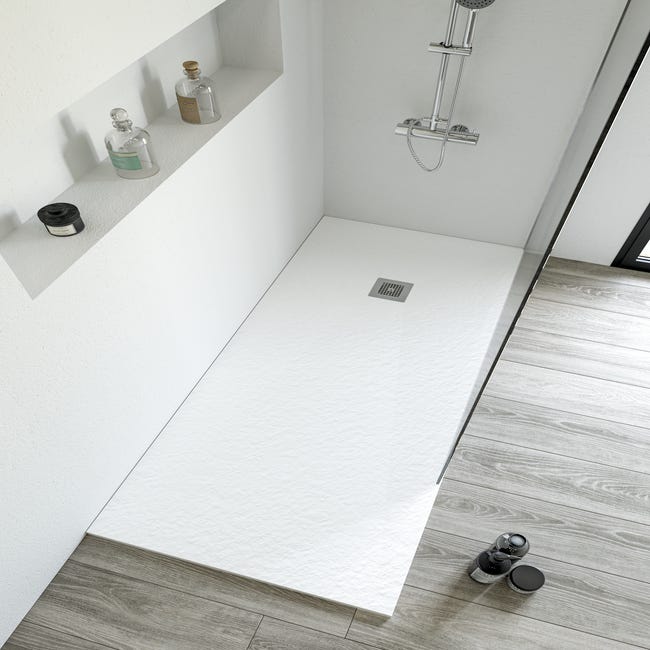 Plato de ducha de resina 160x70-blanco en Optimus Can Torrandell. Mallorca.