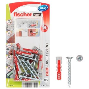 Taco 6mm fischer DUOPOWER con tornillo - ArtWork Solutions 2024