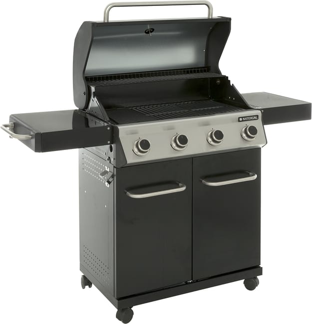 Barbacoa de gas NATERIAL Kenton de 4 quemadores y 14 kW de potencia | Leroy Merlin